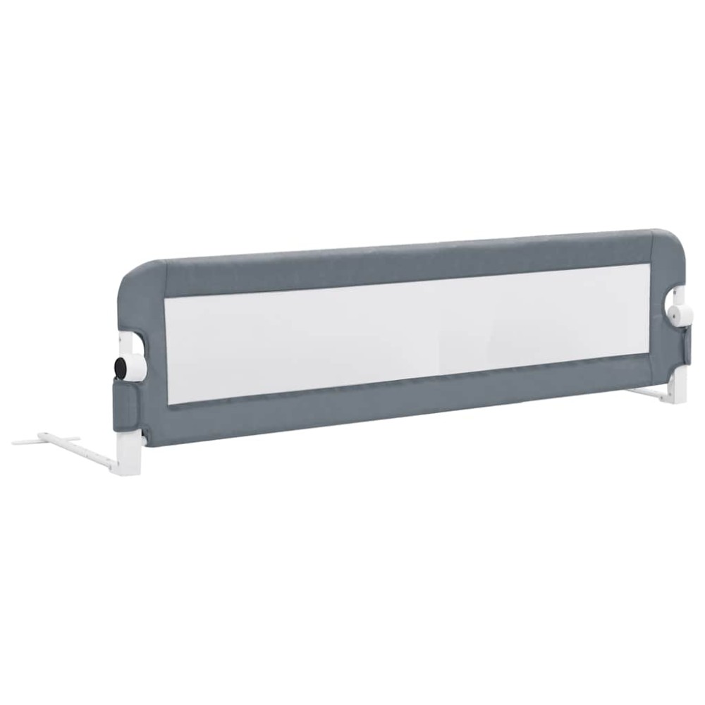 vidaXL Balustradă de protecție pat copii, gri, 120x42 cm, poliester