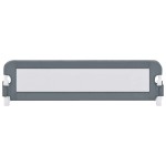 vidaXL Balustradă de protecție pat copii, gri, 120x42 cm, poliester vidaXL Balustradă de protecție pat copii, gri, 120x42 cm, poliester