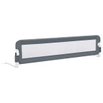 vidaXL Balustradă de protecție pat copii, gri, 180x42 cm, poliester