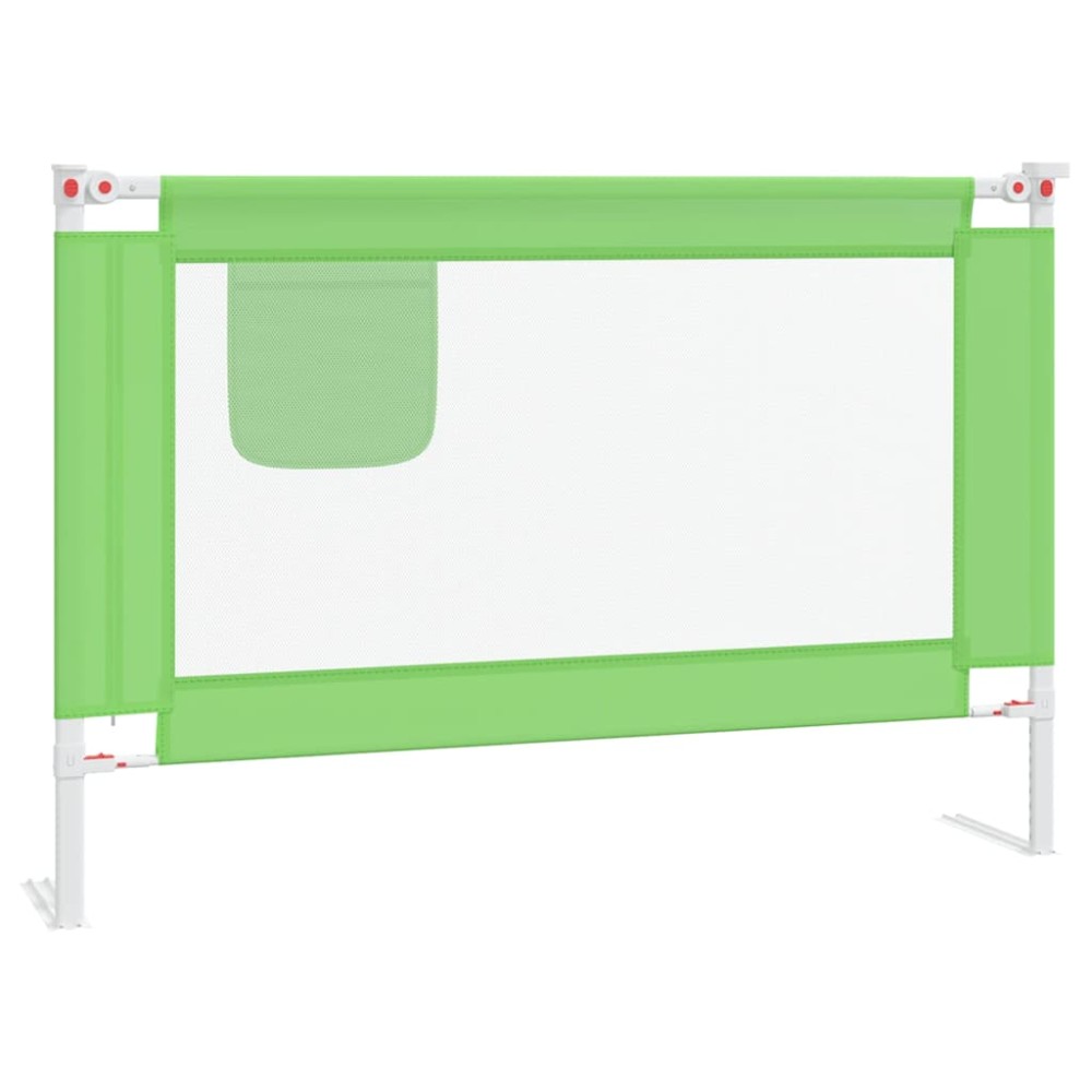 vidaXL Balustradă de protecție pat copii, verde, 100x25 cm, textil