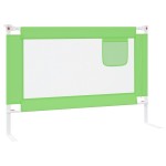 vidaXL Balustradă de protecție pat copii, verde, 100x25 cm, textil