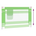vidaXL Balustradă de protecție pat copii, verde, 100x25 cm, textil