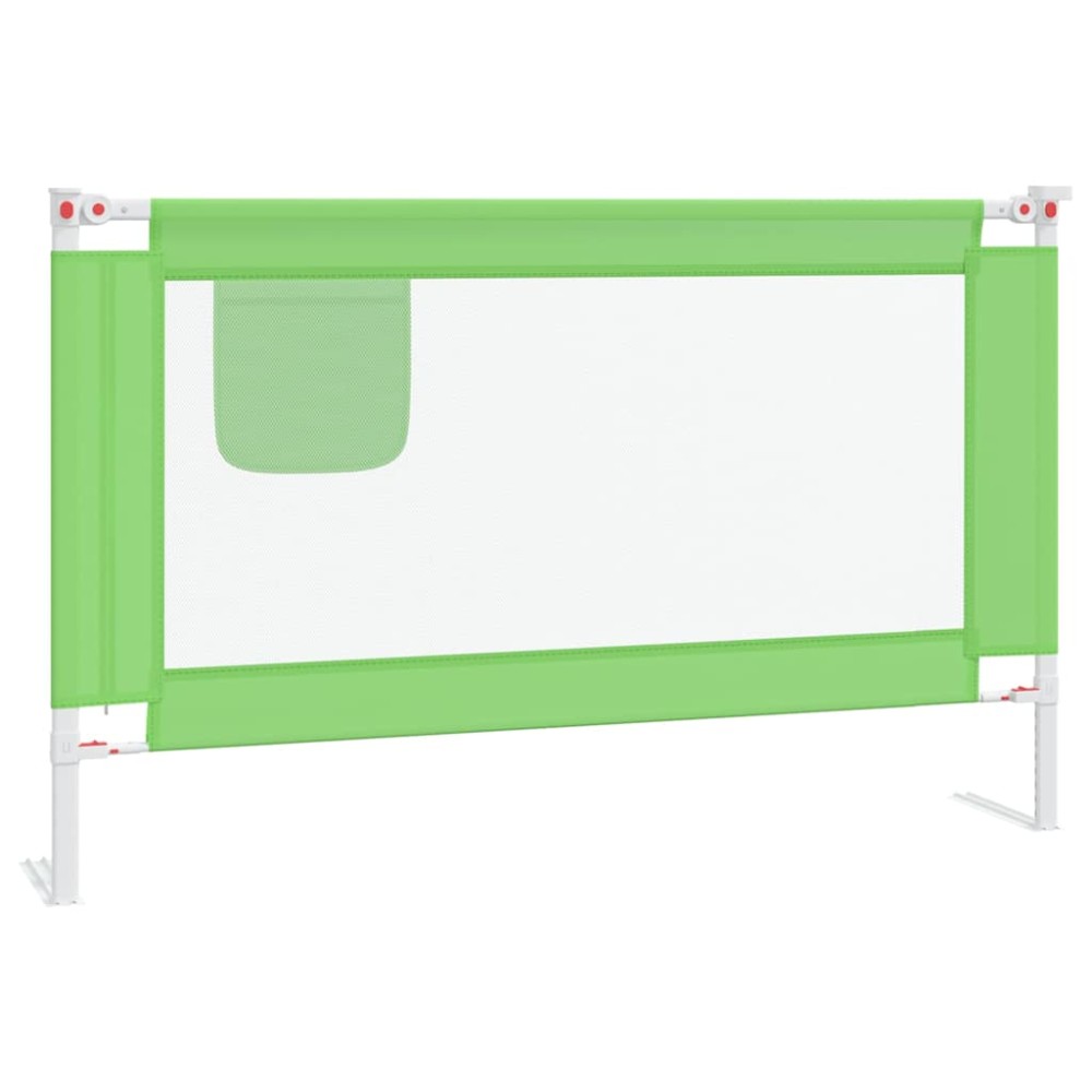 vidaXL Balustradă de protecție pat copii, verde, 120x25 cm, textil
