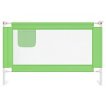 vidaXL Balustradă de protecție pat copii, verde, 120x25 cm, textil