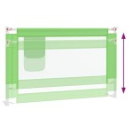 vidaXL Balustradă de protecție pat copii, verde, 120x25 cm, textil