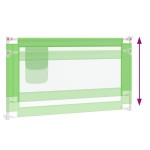 vidaXL Balustradă de protecție pat copii, verde, 140x25 cm, textil vidaXL Balustradă de protecție pat copii, verde, 140x25 cm, textil