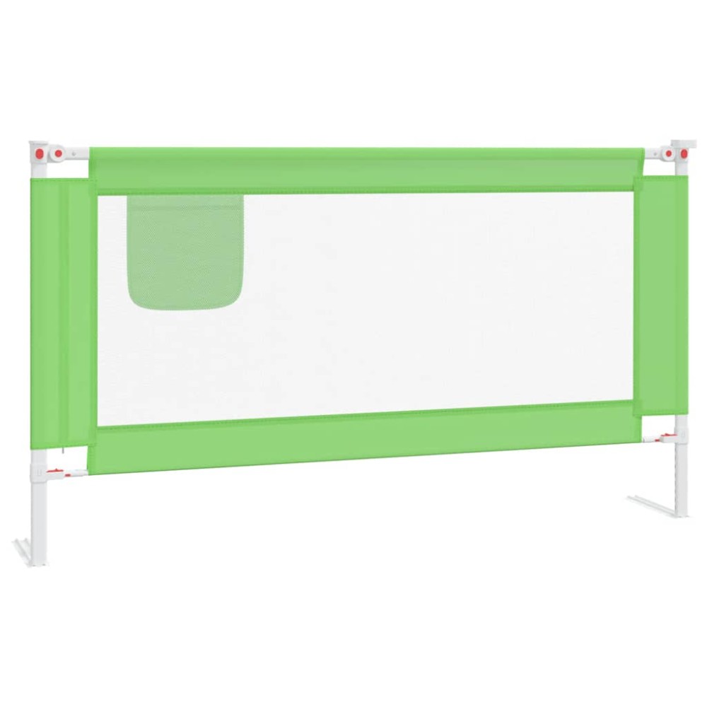 vidaXL Balustradă de protecție pat copii, verde, 150x25 cm, textil