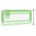 vidaXL Balustradă de protecție pat copii, verde, 200x25 cm, textil