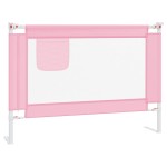 vidaXL Balustradă de protecție pat copii, roz, 90x25 cm, textil vidaXL Balustradă de protecție pat copii, roz, 90x25 cm, textil
