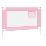 vidaXL Balustradă de protecție pat copii, roz, 100x25 cm, textil