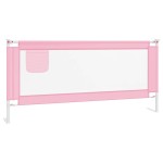 vidaXL Balustradă de protecție pat copii, roz, 200x25 cm, textil