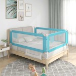 vidaXL Balustradă de protecție pat copii, albastru, 100x25 cm, textil vidaXL Balustradă de protecție pat copii, albastru, 100x25 cm, textil