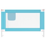 vidaXL Balustradă de protecție pat copii, albastru, 120x25 cm, textil vidaXL Balustradă de protecție pat copii, albastru, 120x25 cm, textil