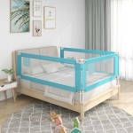 vidaXL Balustradă de protecție pat copii, albastru, 140x25 cm, textil vidaXL Balustradă de protecție pat copii, albastru, 140x25 cm, textil