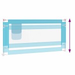 vidaXL Balustradă de protecție pat copii, albastru, 180x25 cm, textil vidaXL Balustradă de protecție pat copii, albastru, 180x25 cm, textil