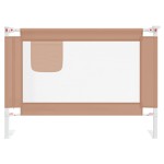 vidaXL Balustradă de protecție pat copii, gri taupe, 90x25 cm, textil