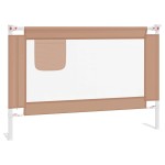 vidaXL Balustradă de protecție pat copii, gri taupe, 100x25 cm, textil vidaXL Balustradă de protecție pat copii, gri taupe, 100x25 cm, textil