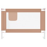 vidaXL Balustradă de protecție pat copii, gri taupe, 100x25 cm, textil vidaXL Balustradă de protecție pat copii, gri taupe, 100x25 cm, textil