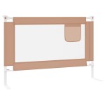 vidaXL Balustradă de protecție pat copii, gri taupe, 100x25 cm, textil vidaXL Balustradă de protecție pat copii, gri taupe, 100x25 cm, textil