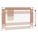 vidaXL Balustradă de protecție pat copii, gri taupe, 100x25 cm, textil vidaXL Balustradă de protecție pat copii, gri taupe, 100x25 cm, textil