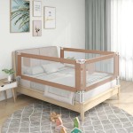 vidaXL Balustradă de protecție pat copii, gri taupe, 120x25 cm, textil vidaXL Balustradă de protecție pat copii, gri taupe, 120x25 cm, textil