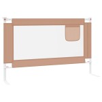 vidaXL Balustradă de protecție pat copii, gri taupe, 120x25 cm, textil vidaXL Balustradă de protecție pat copii, gri taupe, 120x25 cm, textil