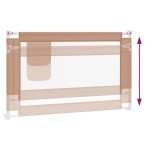 vidaXL Balustradă de protecție pat copii, gri taupe, 120x25 cm, textil vidaXL Balustradă de protecție pat copii, gri taupe, 120x25 cm, textil
