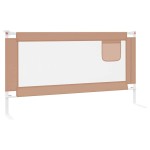 vidaXL Balustradă de protecție pat copii, gri taupe, 160x25 cm, textil