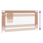 vidaXL Balustradă de protecție pat copii, gri taupe, 160x25 cm, textil