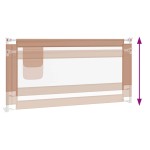 vidaXL Balustradă de protecție pat copii, gri taupe, 180x25 cm, textil vidaXL Balustradă de protecție pat copii, gri taupe, 180x25 cm, textil
