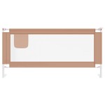 vidaXL Balustradă de protecție pat copii, gri taupe, 190x25 cm, textil