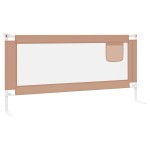 vidaXL Balustradă de protecție pat copii, gri taupe, 190x25 cm, textil
