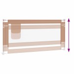 vidaXL Balustradă de protecție pat copii, gri taupe, 190x25 cm, textil