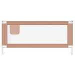 vidaXL Balustradă de protecție pat copii, gri taupe, 200x25 cm, textil