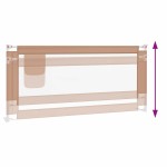 vidaXL Balustradă de protecție pat copii, gri taupe, 200x25 cm, textil