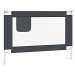 vidaXL Balustradă de protecție pat copii, gri închis, 90x25 cm, textil vidaXL Balustradă de protecție pat copii, gri închis, 90x25 cm, textil