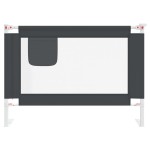 vidaXL Balustradă de protecție pat copii, gri închis, 90x25 cm, textil vidaXL Balustradă de protecție pat copii, gri închis, 90x25 cm, textil