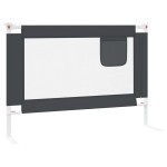 vidaXL Balustradă de protecție pat copii, gri închis, 90x25 cm, textil vidaXL Balustradă de protecție pat copii, gri închis, 90x25 cm, textil