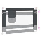 vidaXL Balustradă de protecție pat copii, gri închis, 90x25 cm, textil vidaXL Balustradă de protecție pat copii, gri închis, 90x25 cm, textil
