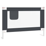 vidaXL Balustradă de protecție pat copii, gri închis, 100x25 cm textil vidaXL Balustradă de protecție pat copii, gri închis, 100x25 cm textil