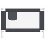 vidaXL Balustradă de protecție pat copii, gri închis, 100x25 cm textil vidaXL Balustradă de protecție pat copii, gri închis, 100x25 cm textil
