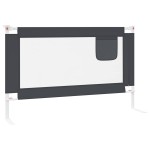 vidaXL Balustradă de protecție pat copii, gri închis, 120x25 cm textil vidaXL Balustradă de protecție pat copii, gri închis, 120x25 cm textil