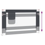 vidaXL Balustradă de protecție pat copii, gri închis, 120x25 cm textil vidaXL Balustradă de protecție pat copii, gri închis, 120x25 cm textil