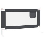 vidaXL Balustradă de protecție pat copii, gri închis, 140x25 cm textil vidaXL Balustradă de protecție pat copii, gri închis, 140x25 cm textil