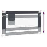 vidaXL Balustradă de protecție pat copii, gri închis, 140x25 cm textil vidaXL Balustradă de protecție pat copii, gri închis, 140x25 cm textil