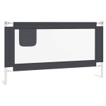 vidaXL Balustradă de protecție pat copii, gri închis, 150x25 cm textil vidaXL Balustradă de protecție pat copii, gri închis, 150x25 cm textil