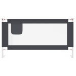 vidaXL Balustradă de protecție pat copii, gri închis, 160x25 cm textil vidaXL Balustradă de protecție pat copii, gri închis, 160x25 cm textil