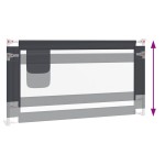 vidaXL Balustradă de protecție pat copii, gri închis, 160x25 cm textil vidaXL Balustradă de protecție pat copii, gri închis, 160x25 cm textil