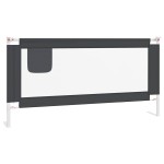 vidaXL Balustradă de protecție pat copii, gri închis, 180x25 cm textil vidaXL Balustradă de protecție pat copii, gri închis, 180x25 cm textil
