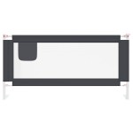 vidaXL Balustradă de protecție pat copii, gri închis, 180x25 cm textil vidaXL Balustradă de protecție pat copii, gri închis, 180x25 cm textil